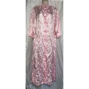 VINTAGE CHINESE SILK BROCADE LONG ROBE by Double Peach China